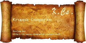 Kruppa Cseperke névjegykártya